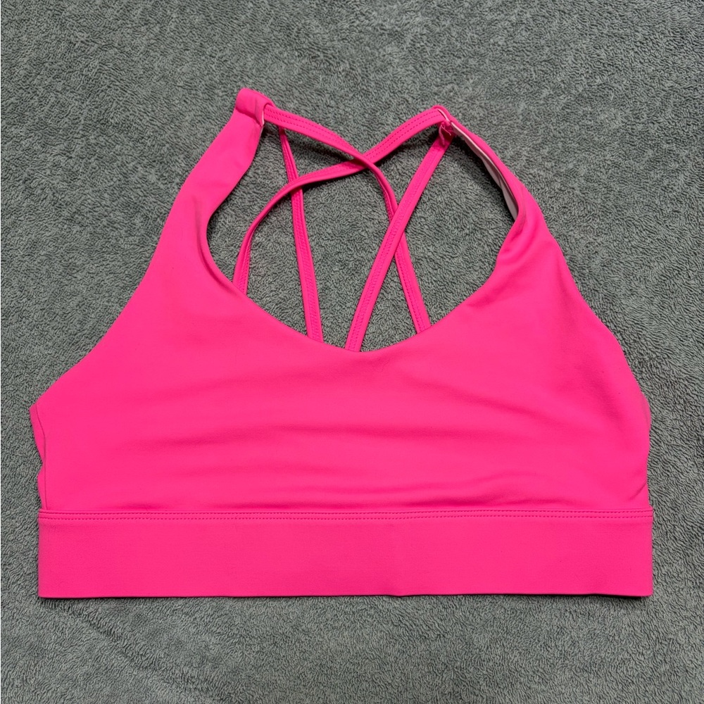 ZYIA Hot Pink Strappy Sports Bra - size L but fits like a M